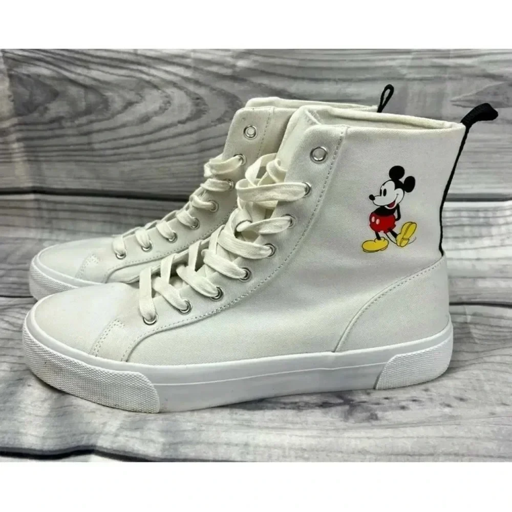 Zara Disney Mickey Mouse High Top Canvas Sneakers In Pristine Condition 37 size - Picture 7 of 7